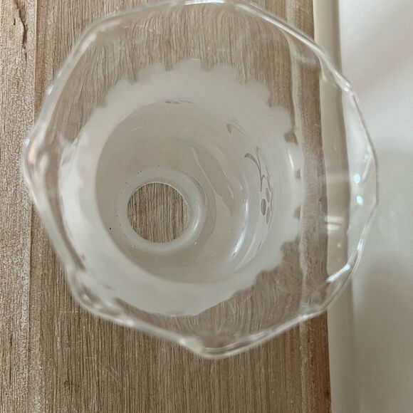 Vintage Clear Frosted Glass Vanity Ceiling Fan Globe Shade - Picture 5 of 7